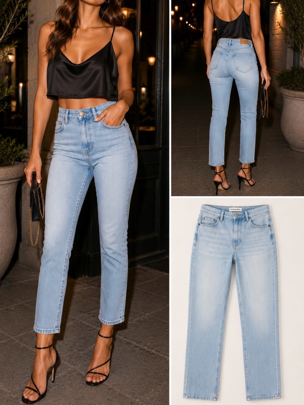 Reformation High & Skinny Crop Jeans St. Lucia Light Wash High Rise Sz 25💛